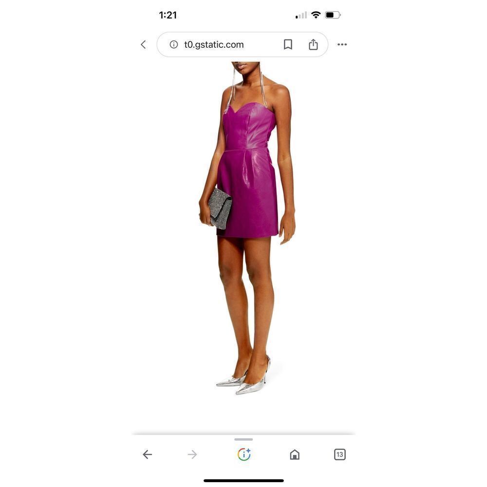 TopShop Bandeau Mini Dress Purple size 6 - Picture 10 of 11